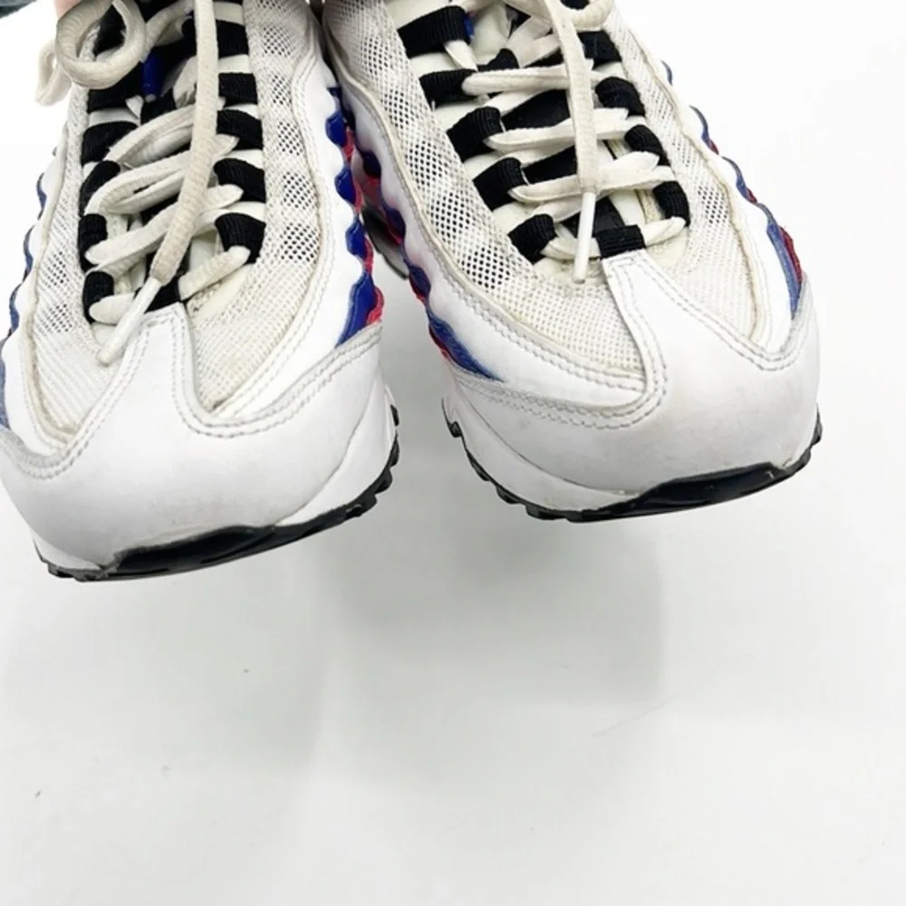 Nike Air Max 95 Gs Solar Shoes Size 3.5 red Blue White